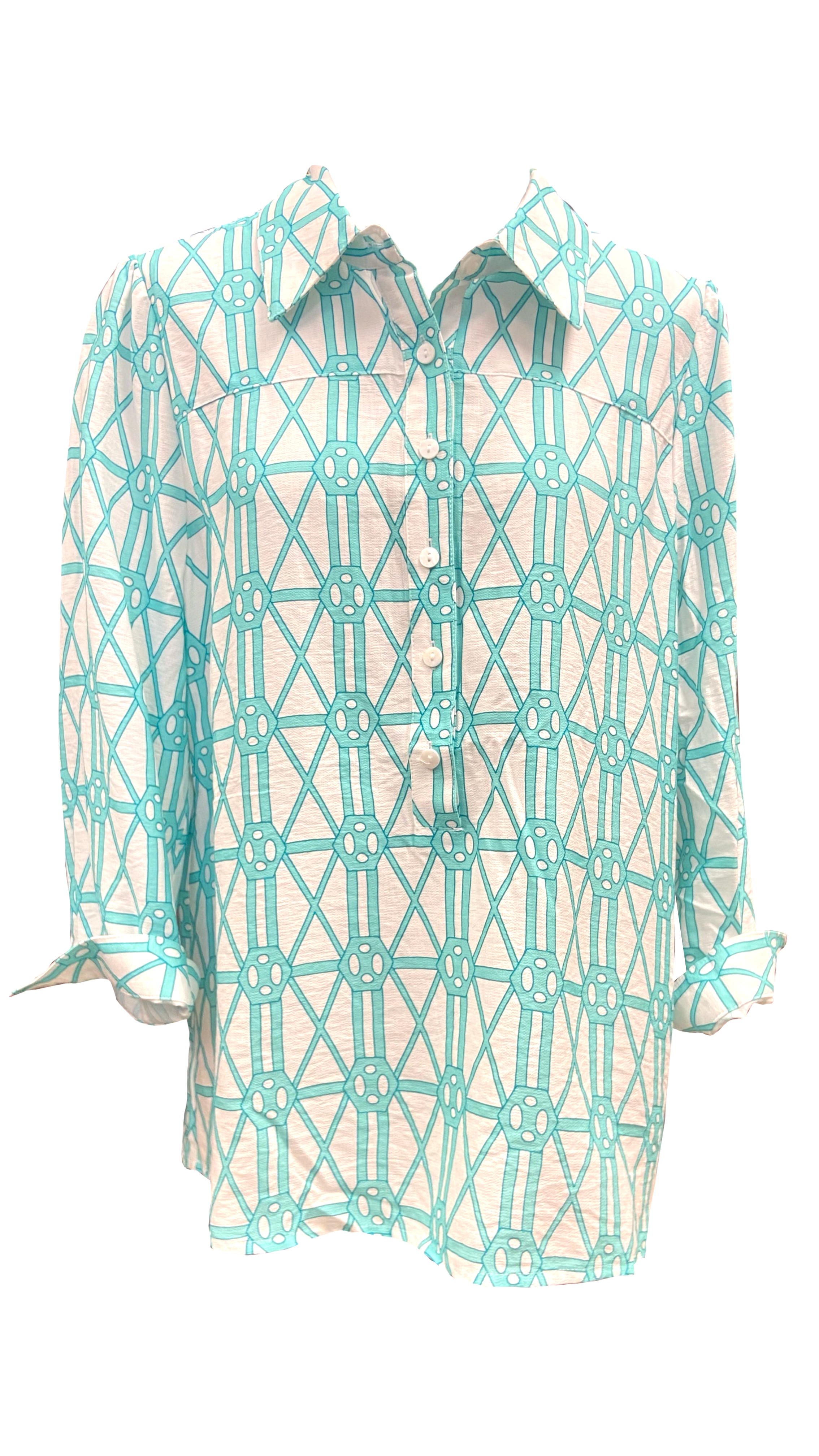 Boho Chic | Blue and White Top