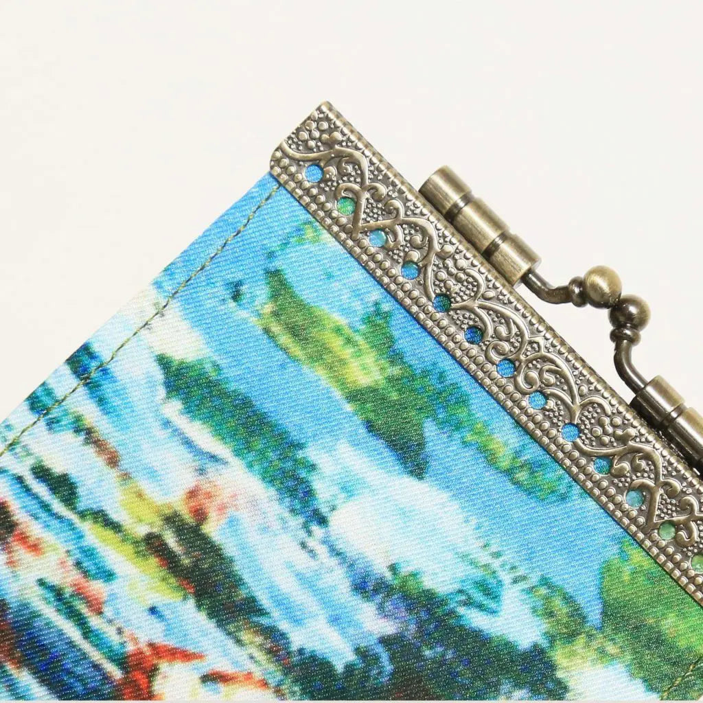 Artist Print Card Wallet with RFID, Water Lilies in the Pond