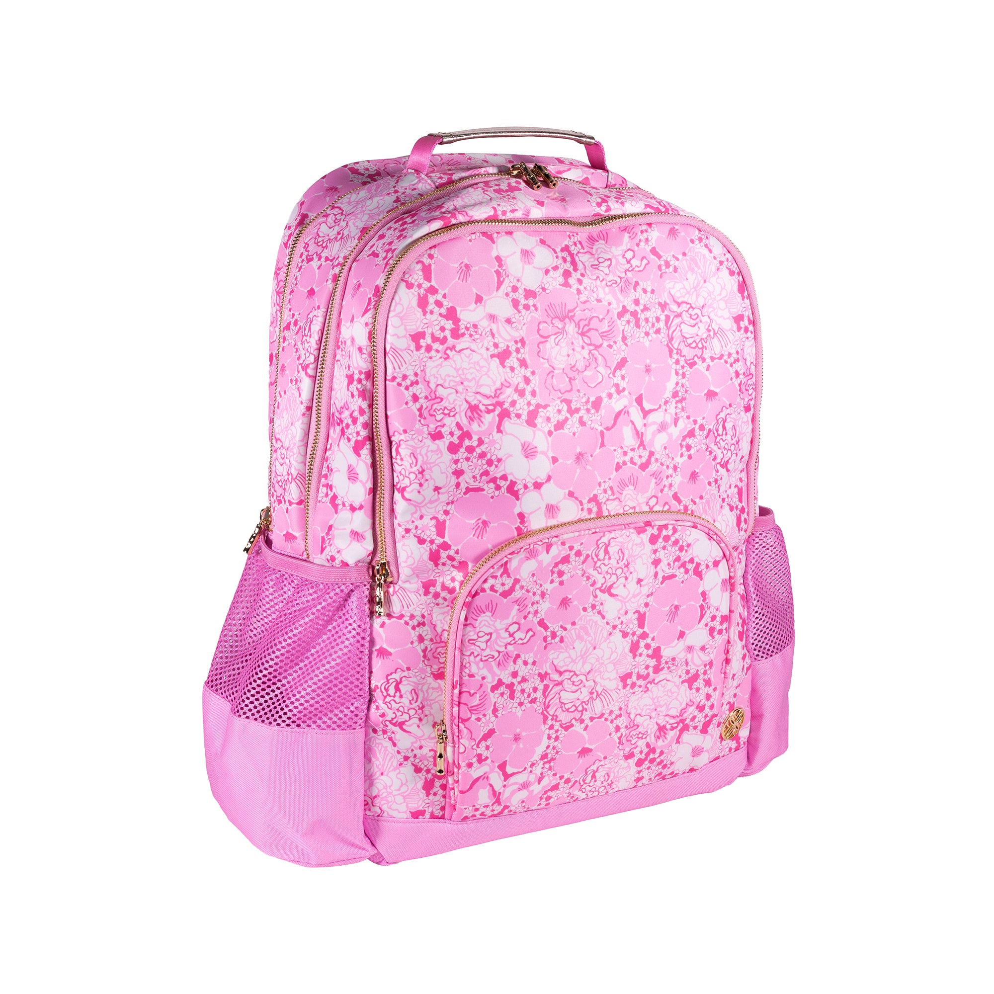 Lilly Pulitzer Backpack Conch Shell Pink Pink floral patterned backpack