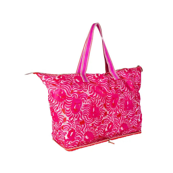 Lilly Pulitzer Packable Tote, Strawberry Red Pride of Lilly