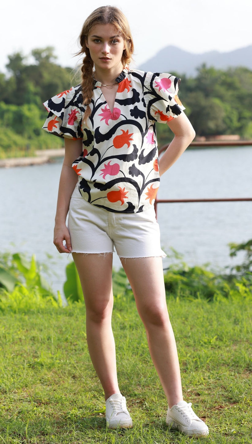 Maude | Kazakh Tulips Wren Top