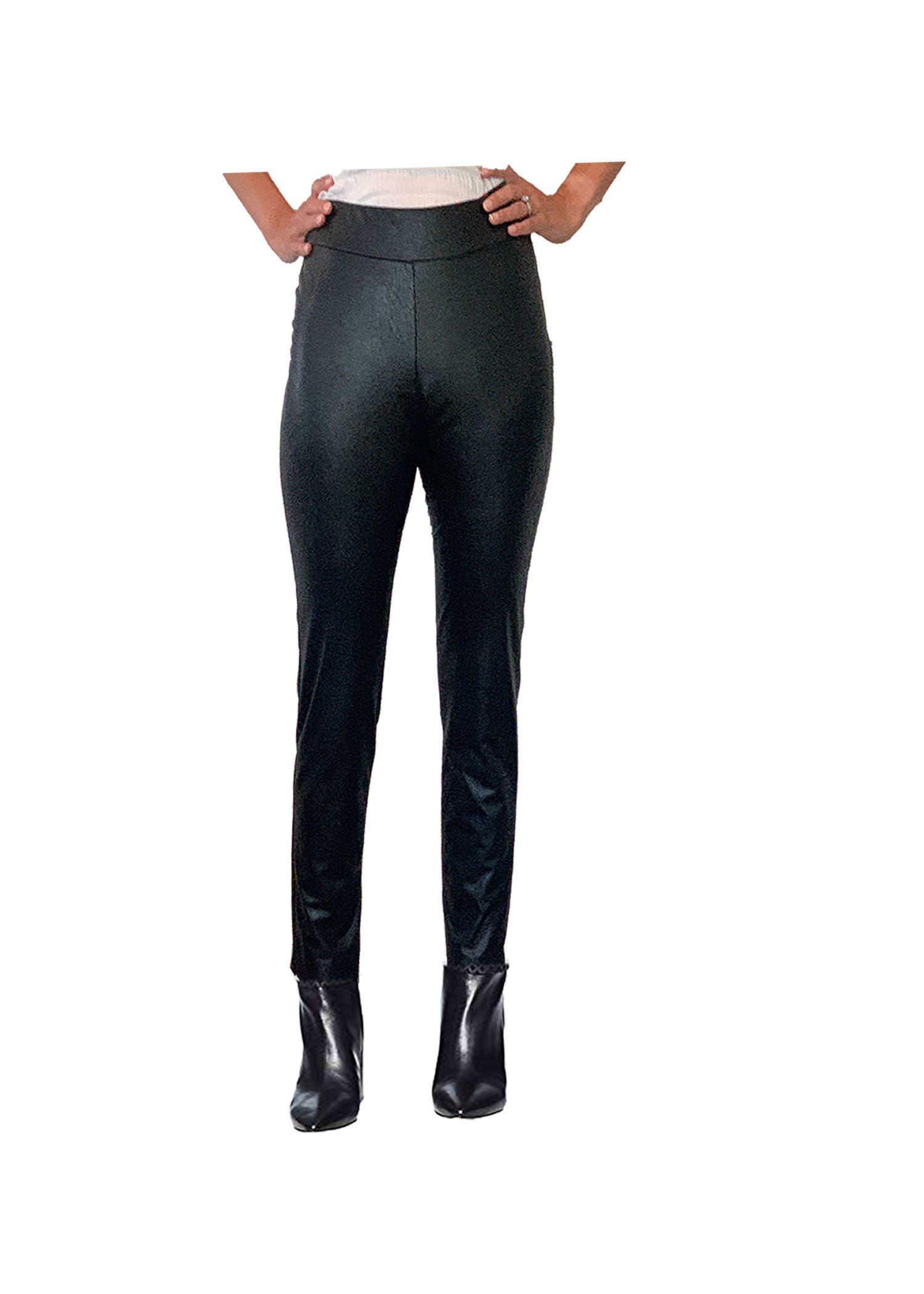 Krazy Larry Back Slit Pleather Pants Black 0 at  Men's