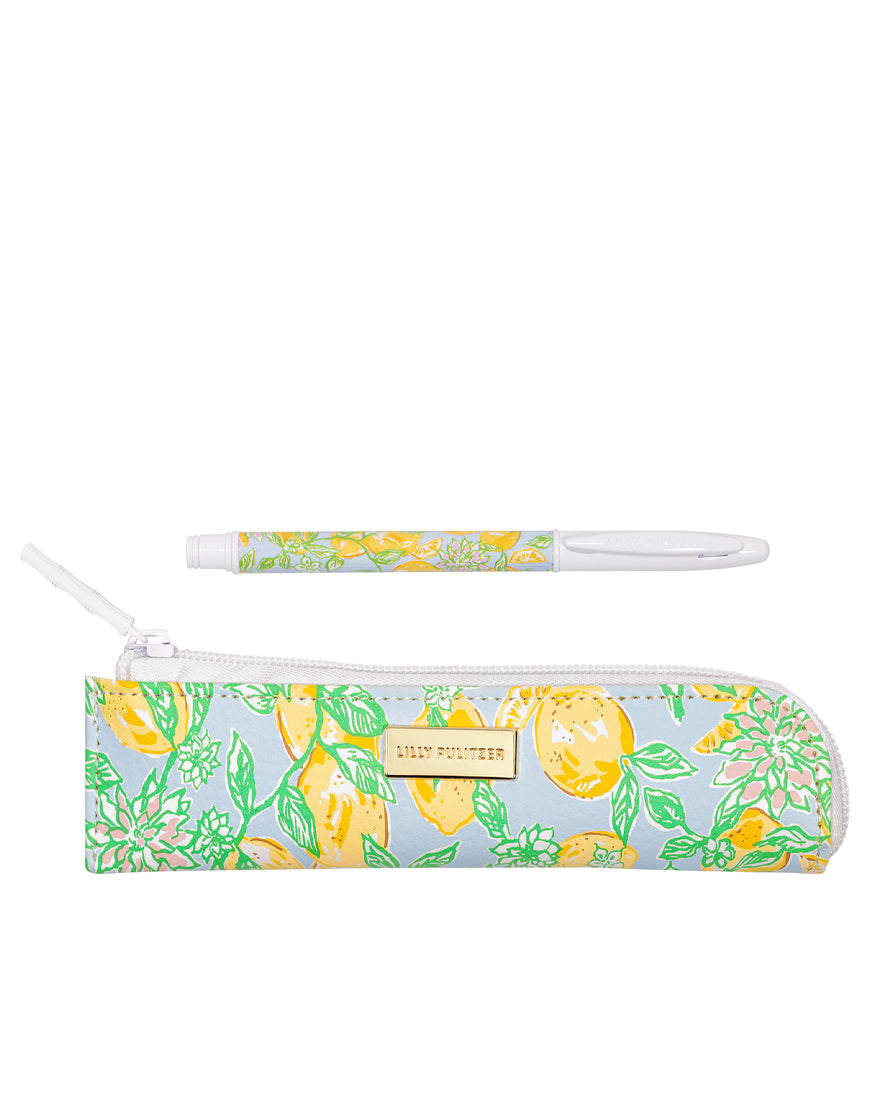 Lilly Pulitzer | Pen with Pouch - Make Lemonade