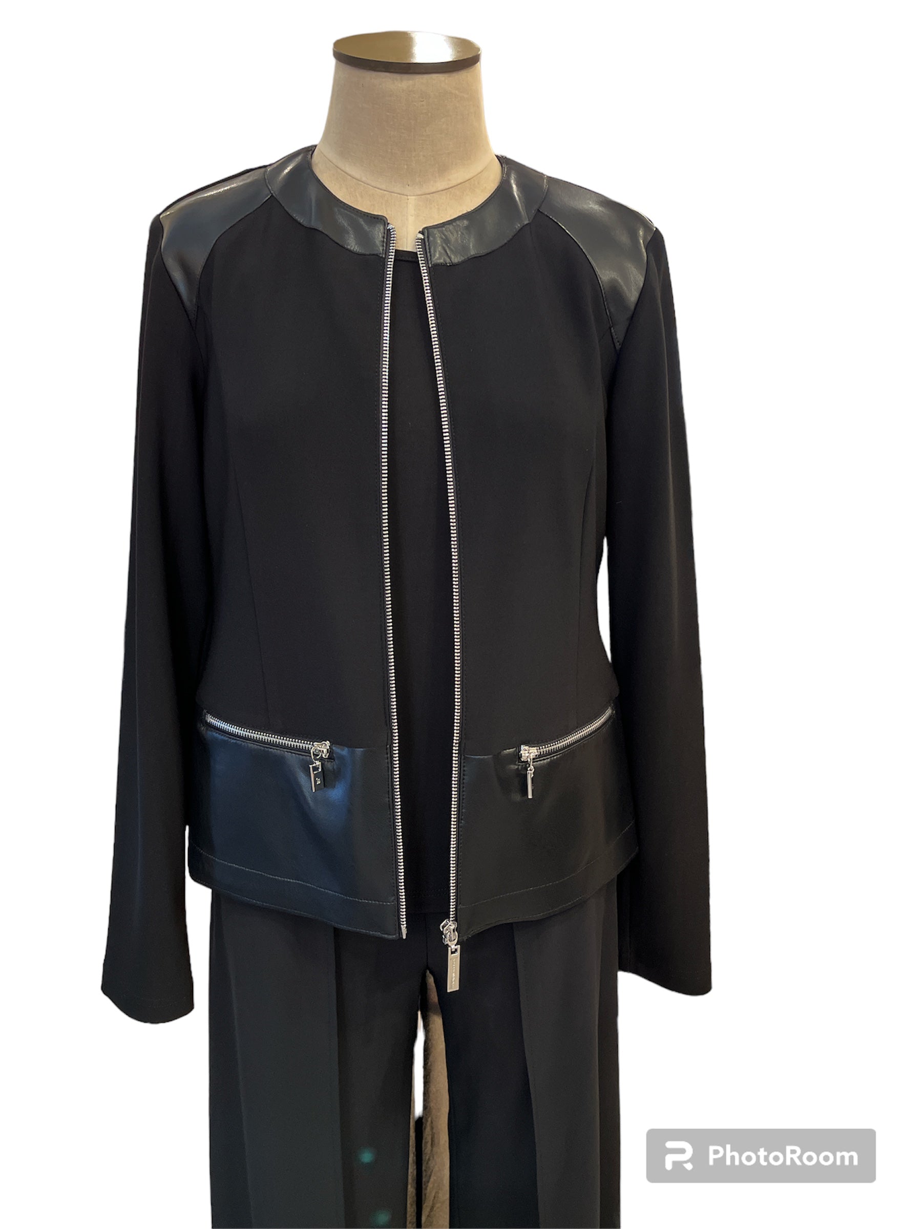 Joseph Ribkoff | Jacket with Pleather Trim