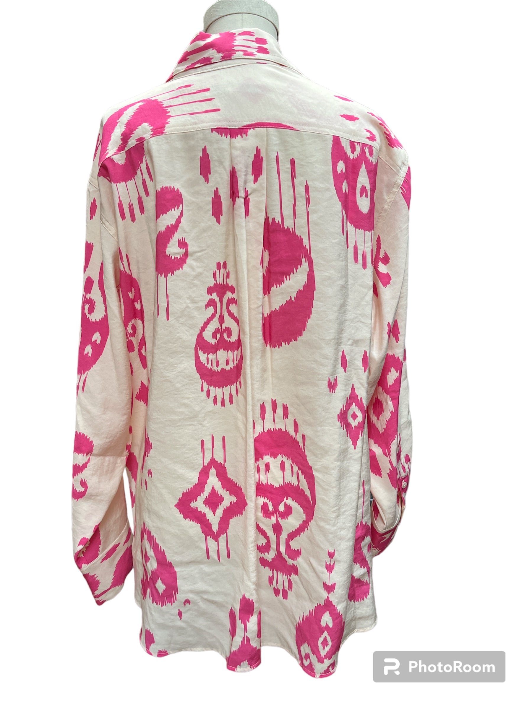 Vilagallo | Ikat Pink Modal Blouse