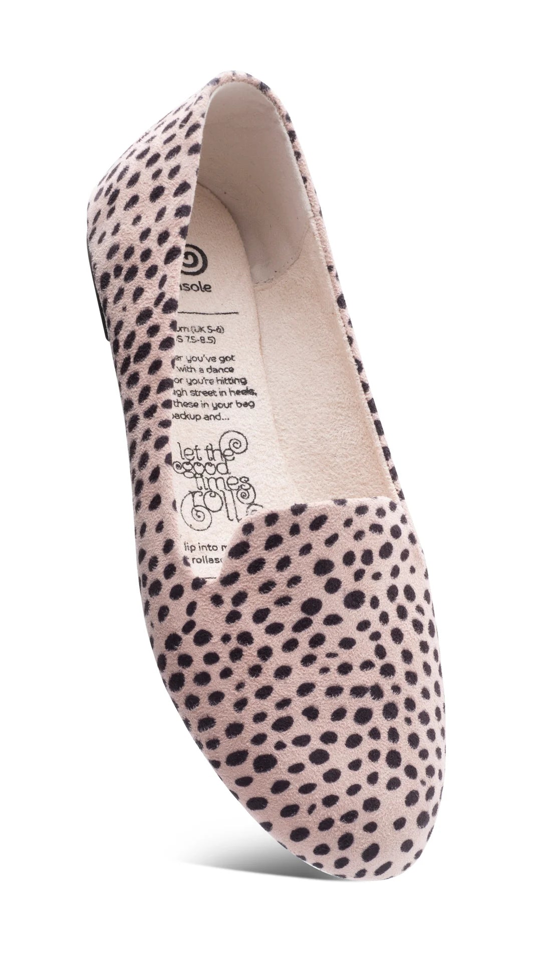 Leopard print slip-on shoe on a white background