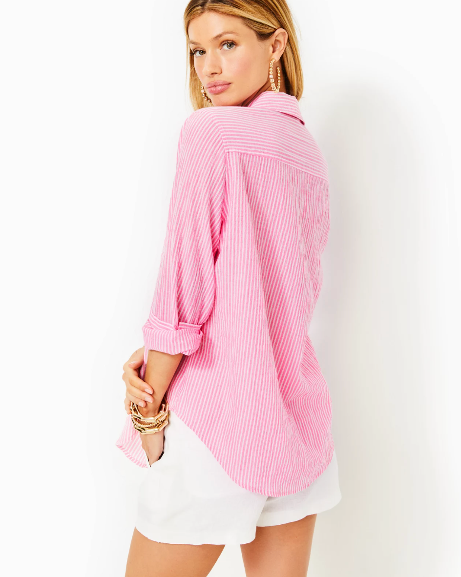 Lilly Pulitzer | Sea View Button Down | Lilly Pulitzer | Cloister Collection Designer Fashion