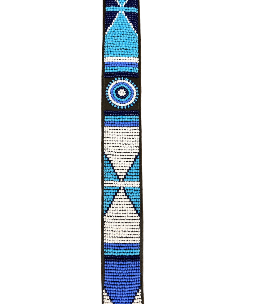 Live Hooked | Beaded Belt Dbl Triangle Circl | Live Hooked | Cloister Collection Designer Fashion