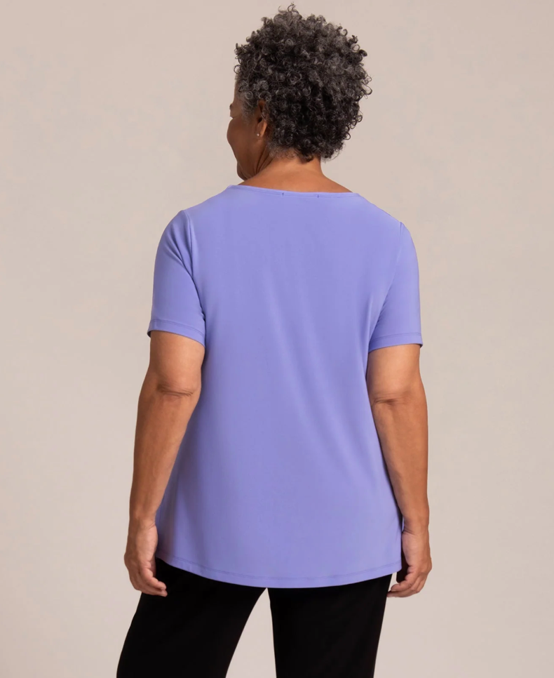 Sympli | Soft Square Neck Top - Jacaranda