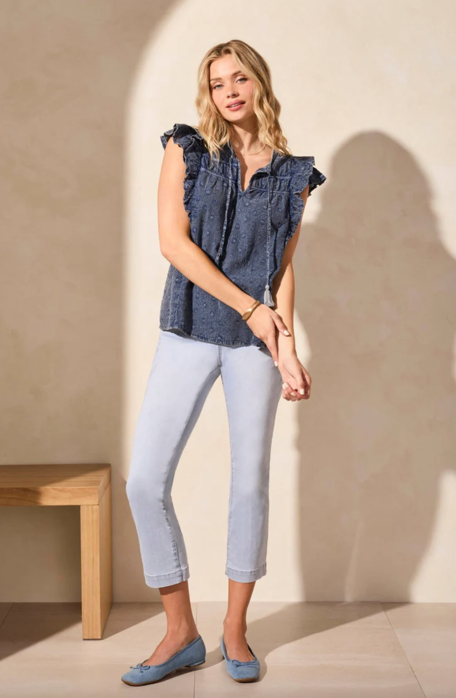 Tribal | Frill Slv Blouse