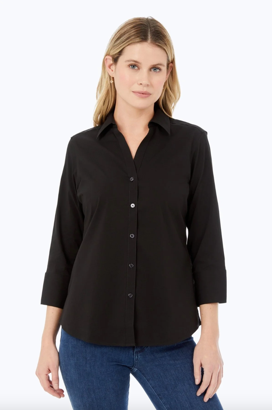 Foxcroft | Mary Solid Top Black