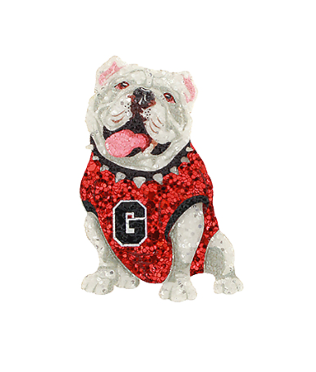 Cloister Collection | Bulldog Sitting Glitter Brooch