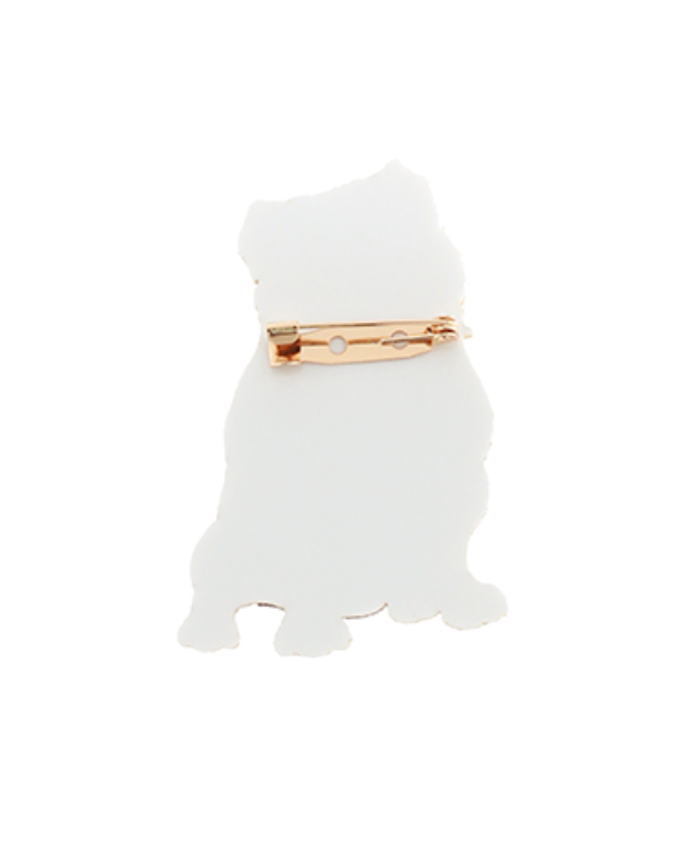 Cloister Collection | Bulldog Sitting Glitter Brooch