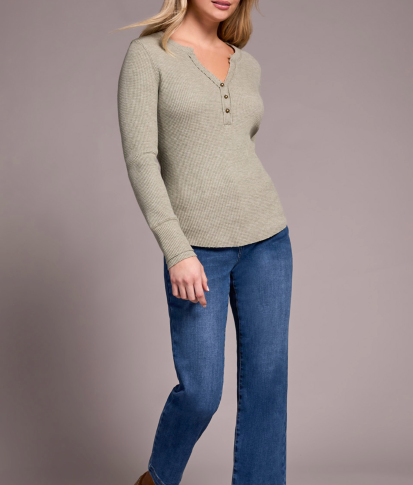Tribal | Henley Top W/ Buttons