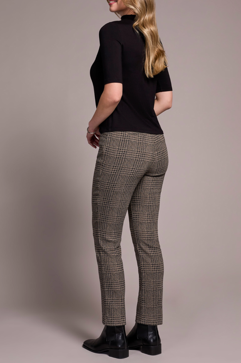 Tribal | Funnel Neck Elbow Sleeve Knit Top