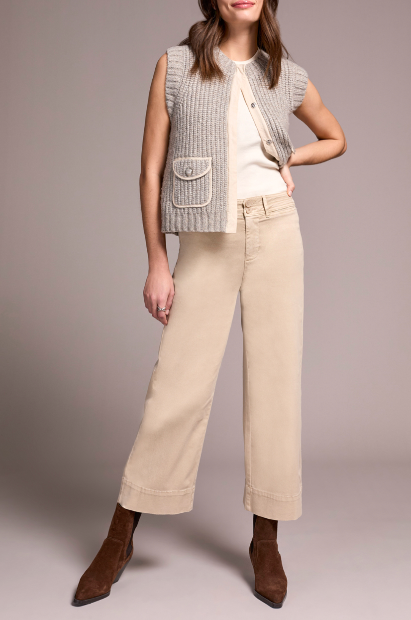 Tribal | High Rise Fly Front Palazzo
