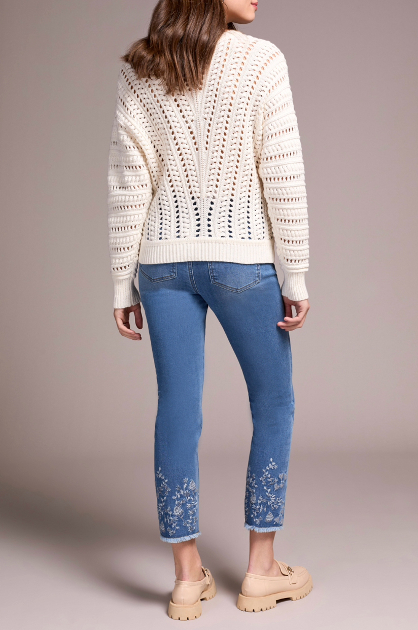 Tribal | Crew Neck Sweater W/special Wash