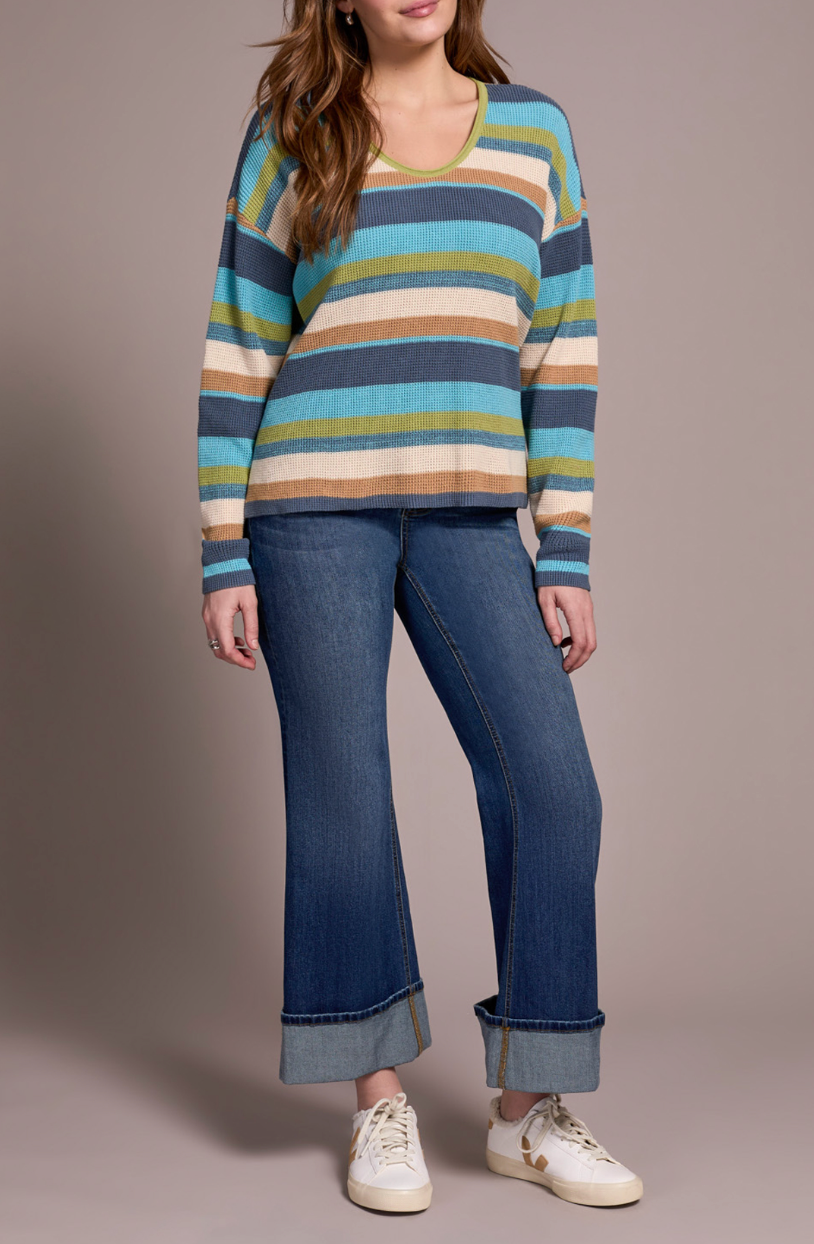 Tribal | L/s U Neck Sweater - Wasabi