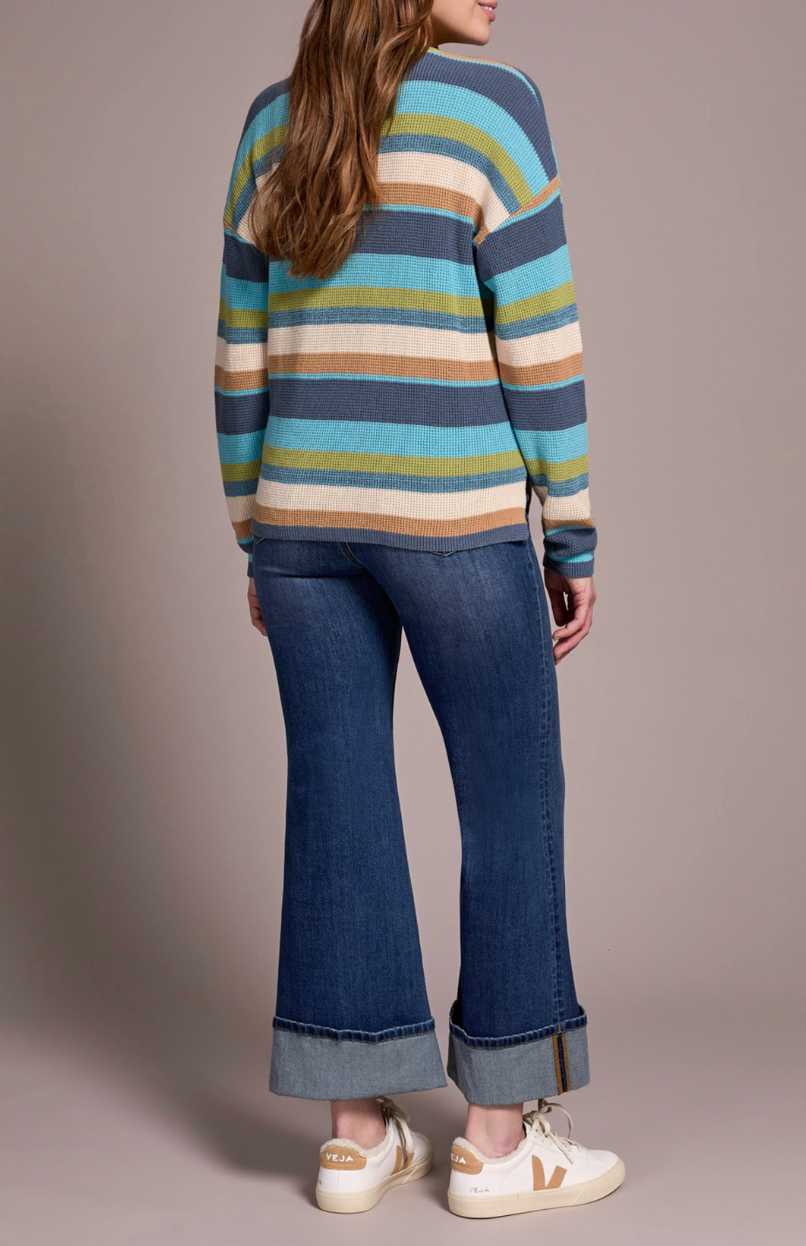 Tribal | L/s U Neck Sweater - Wasabi