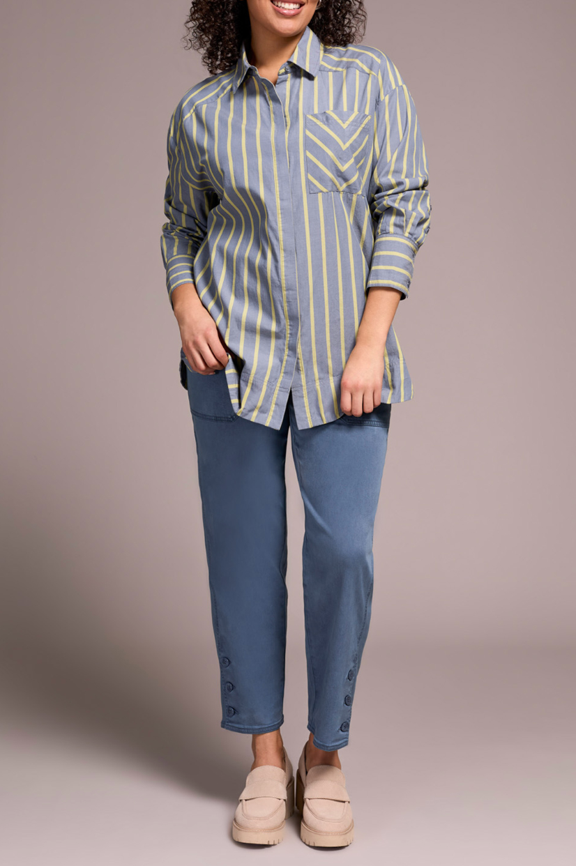 Tribal | Fly Front Ankle Pant w/ Button Vent