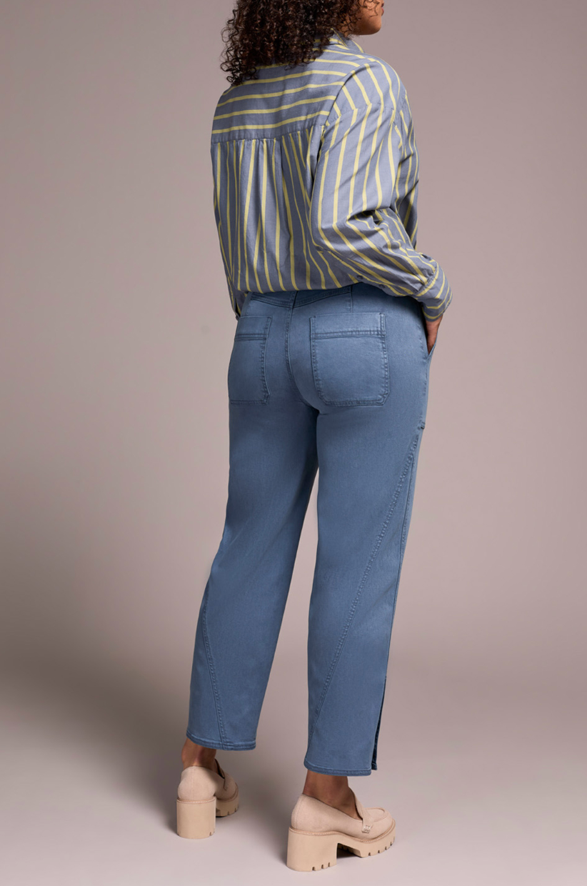 Tribal | Fly Front Ankle Pant w/ Button Vent