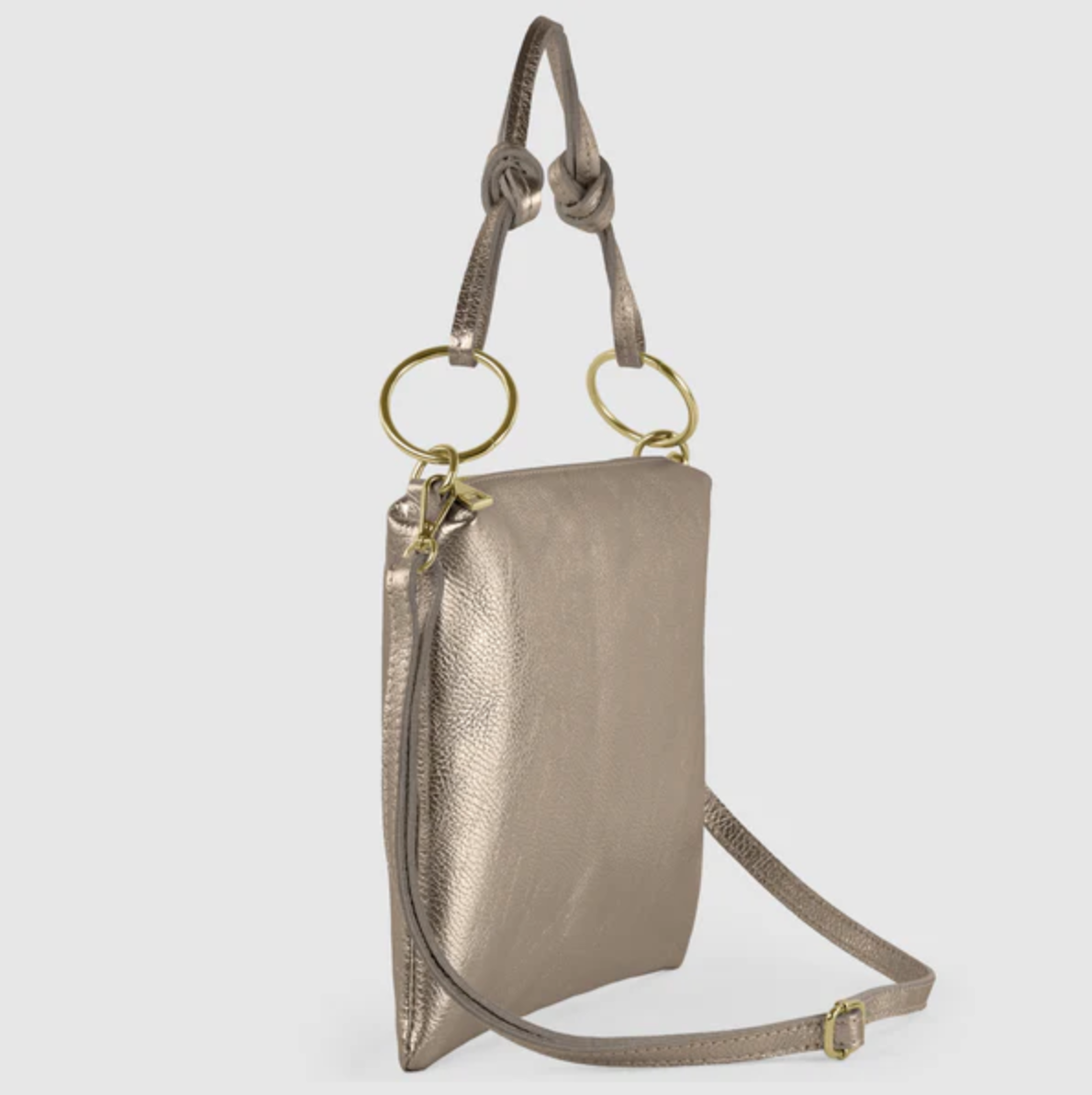 Takeasy | Metallic Leather Shoulder Bag
