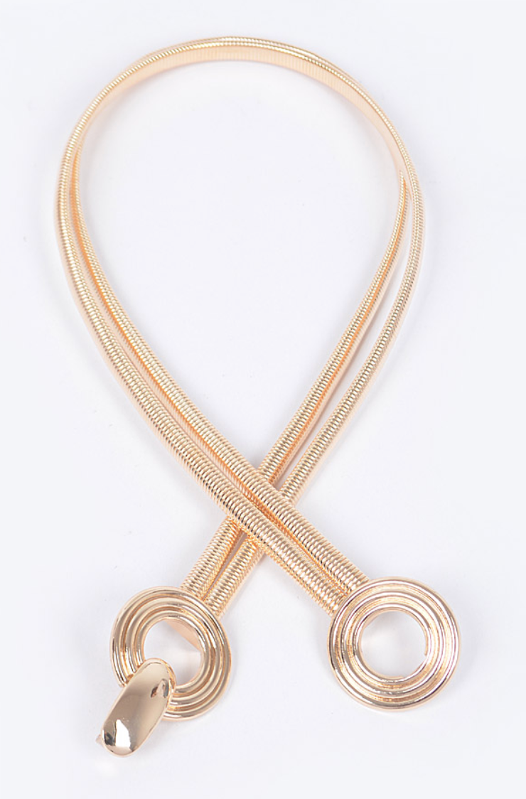 H & D Accessori | Double Metal Stretch Belt