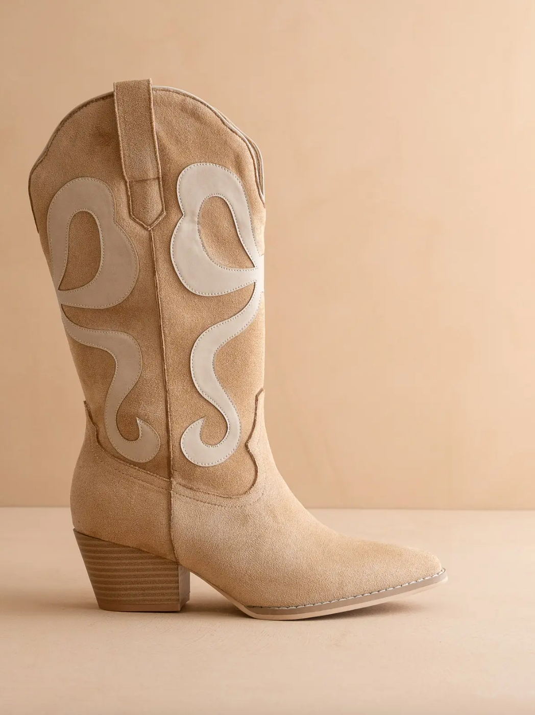 Oasis | Bowie Almond Western Bow Boots