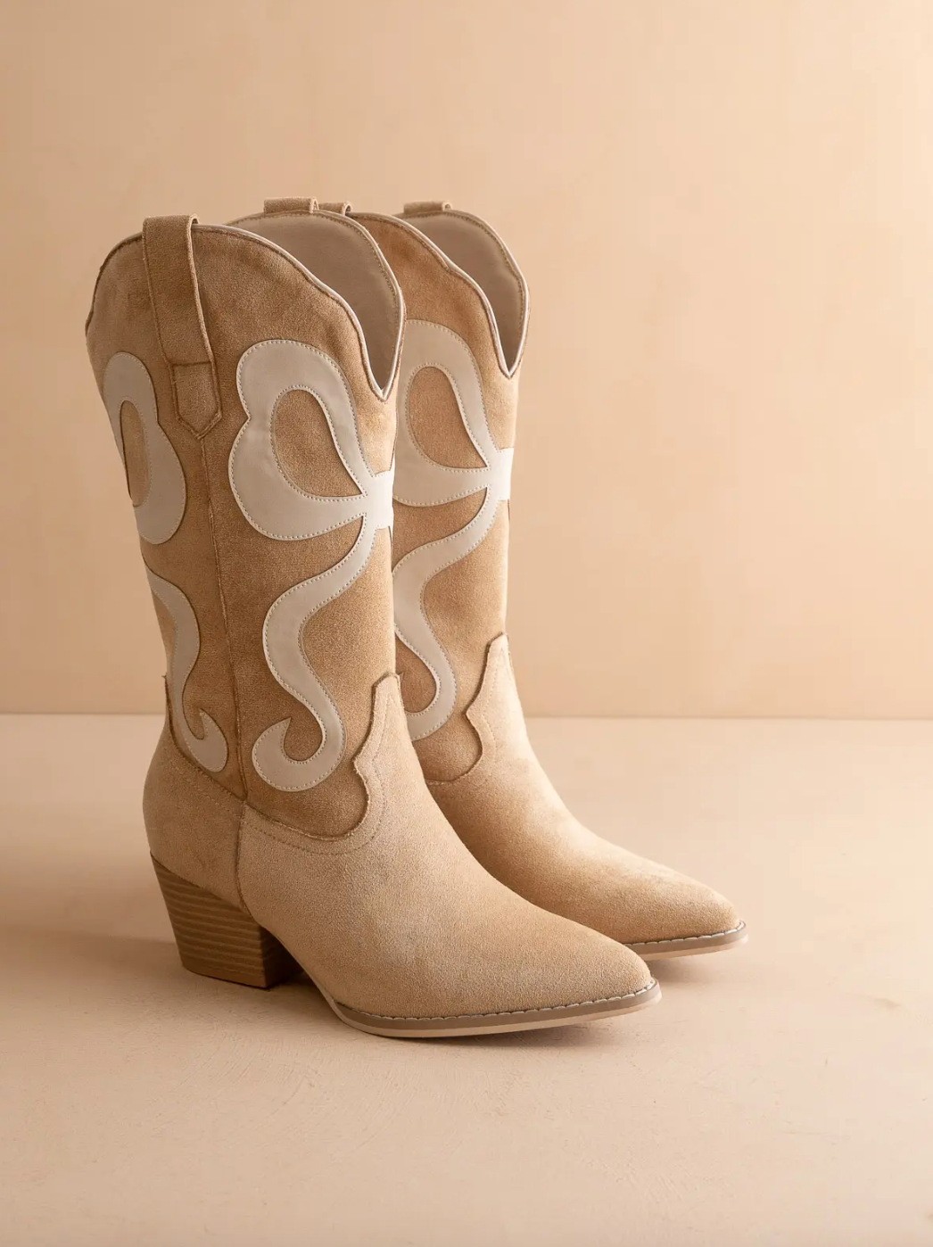 Oasis | Bowie Almond Western Bow Boots