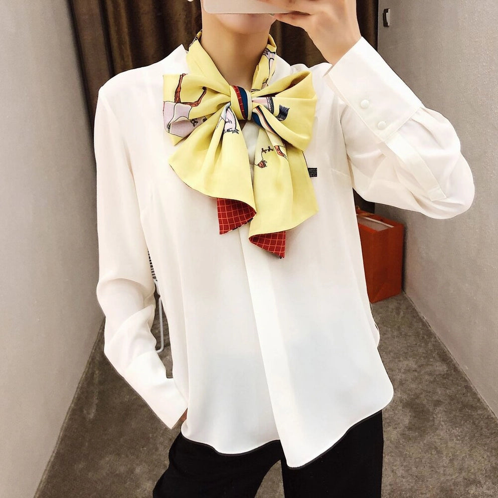 Winding River | Equestrian Yellow Bow Scarf