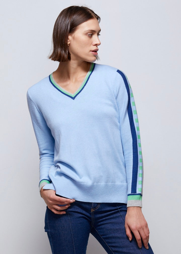 Zaket& Plover | Vneck with Stripe