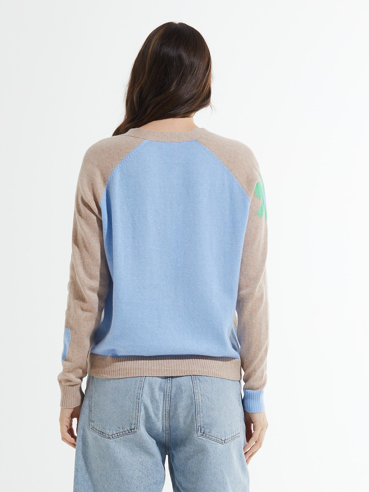 Zaket & Plover | Cardigan with Flowers and Hearts - Oat