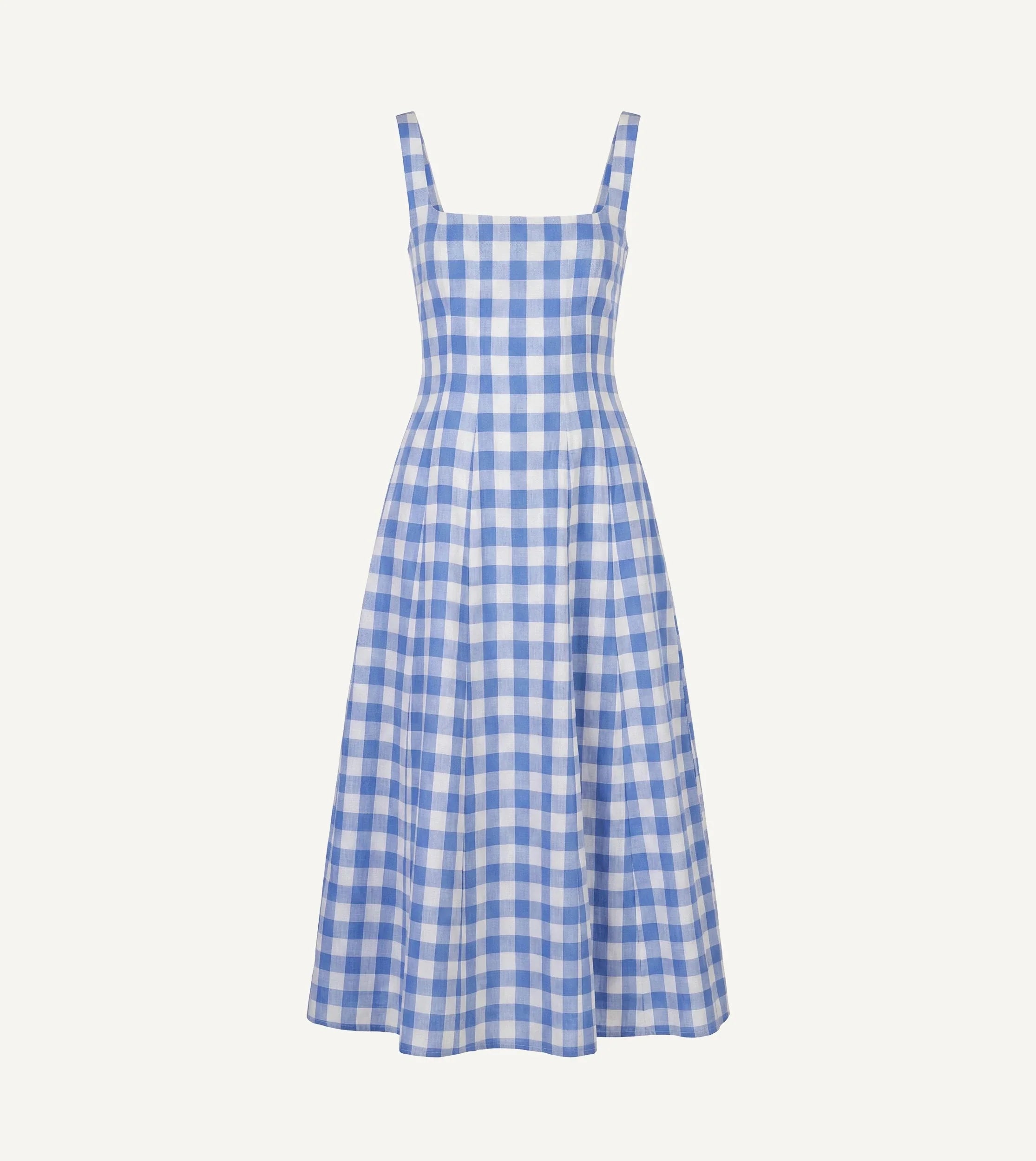 Cleobella | Ardena Ankle Dress - Blue Bonnet Gingham