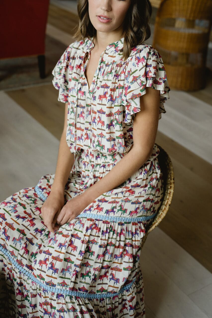 Briton Court | Aria Maxi Skirt - Derby Print