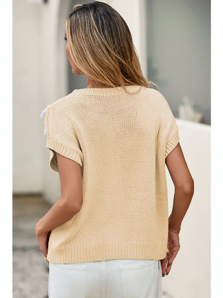 Cloister Collec | Cap Sleeve Sweater with Bows