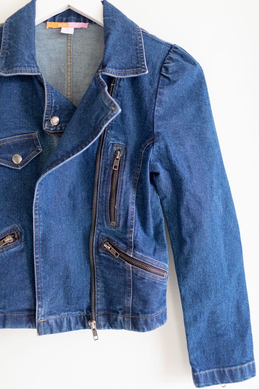 Briton Court | Moto Jacket- Dark Denim