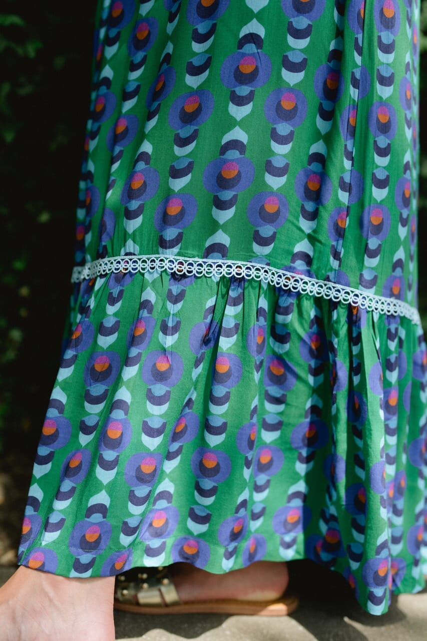 Briton Court | Alexi Maxi Dress- Winter Cobalt Green