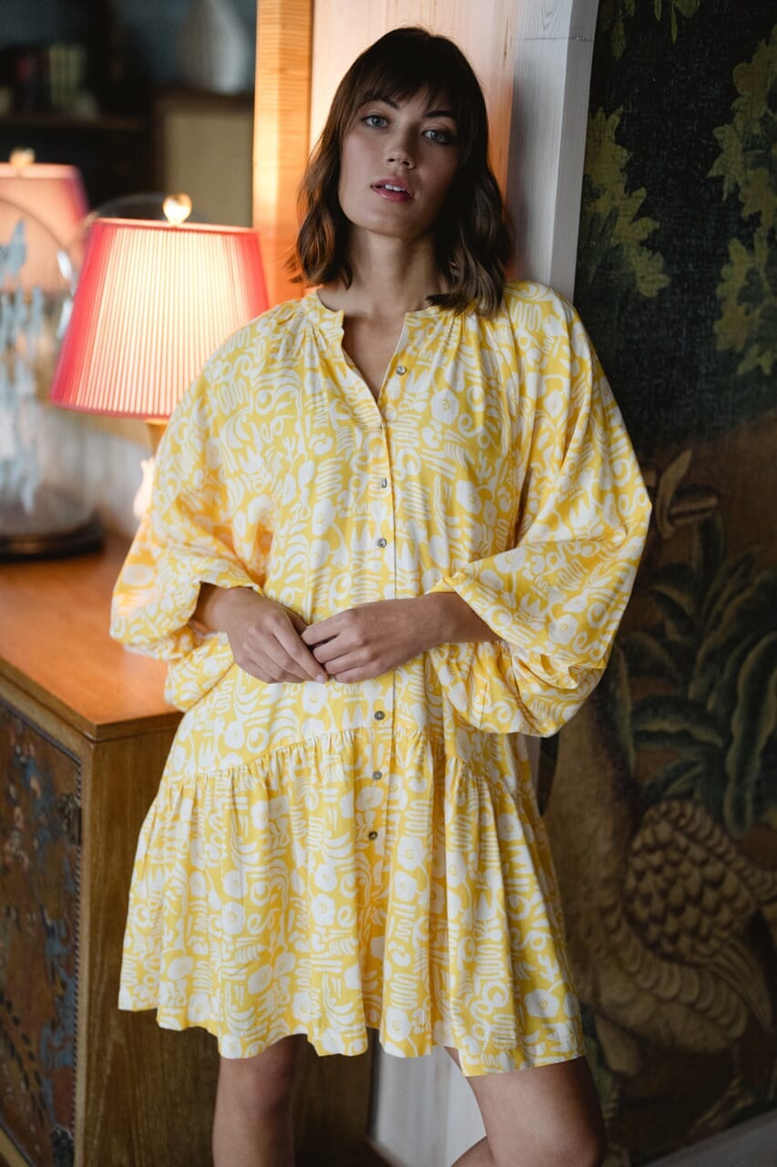 Callie Mini Dress - Yellow