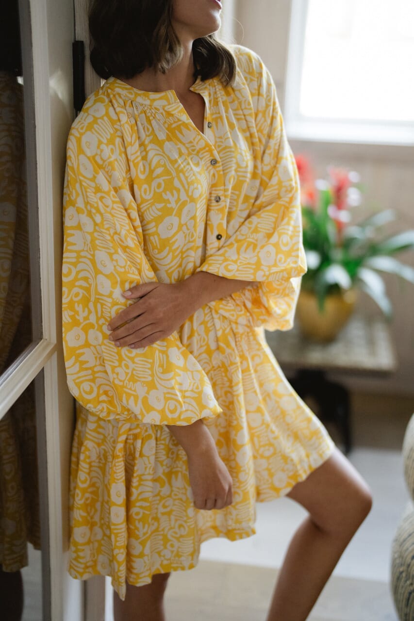 Callie Mini Dress - Yellow