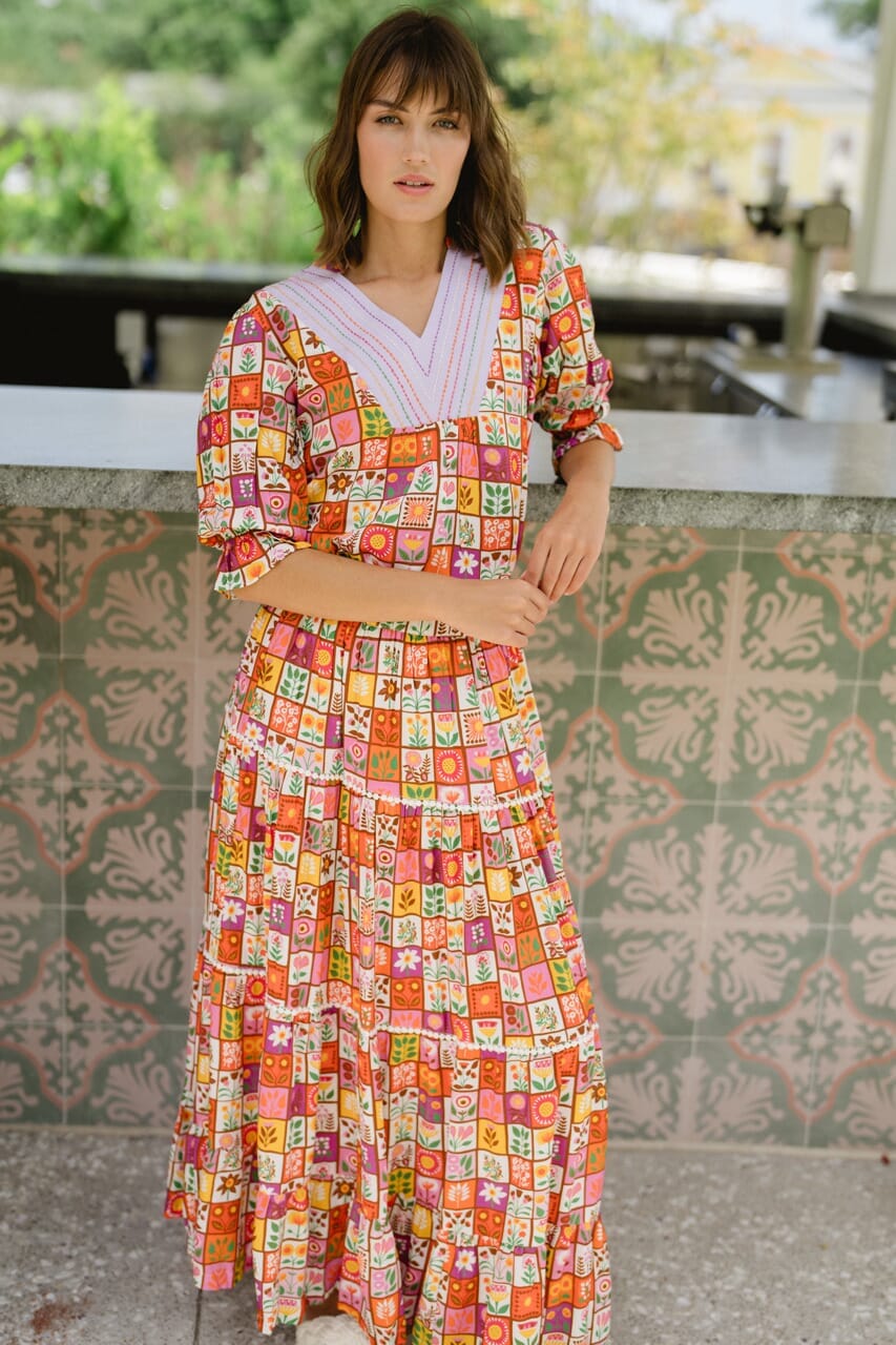 Briton Court | Savannah Maxi Skirt - Floral Motif