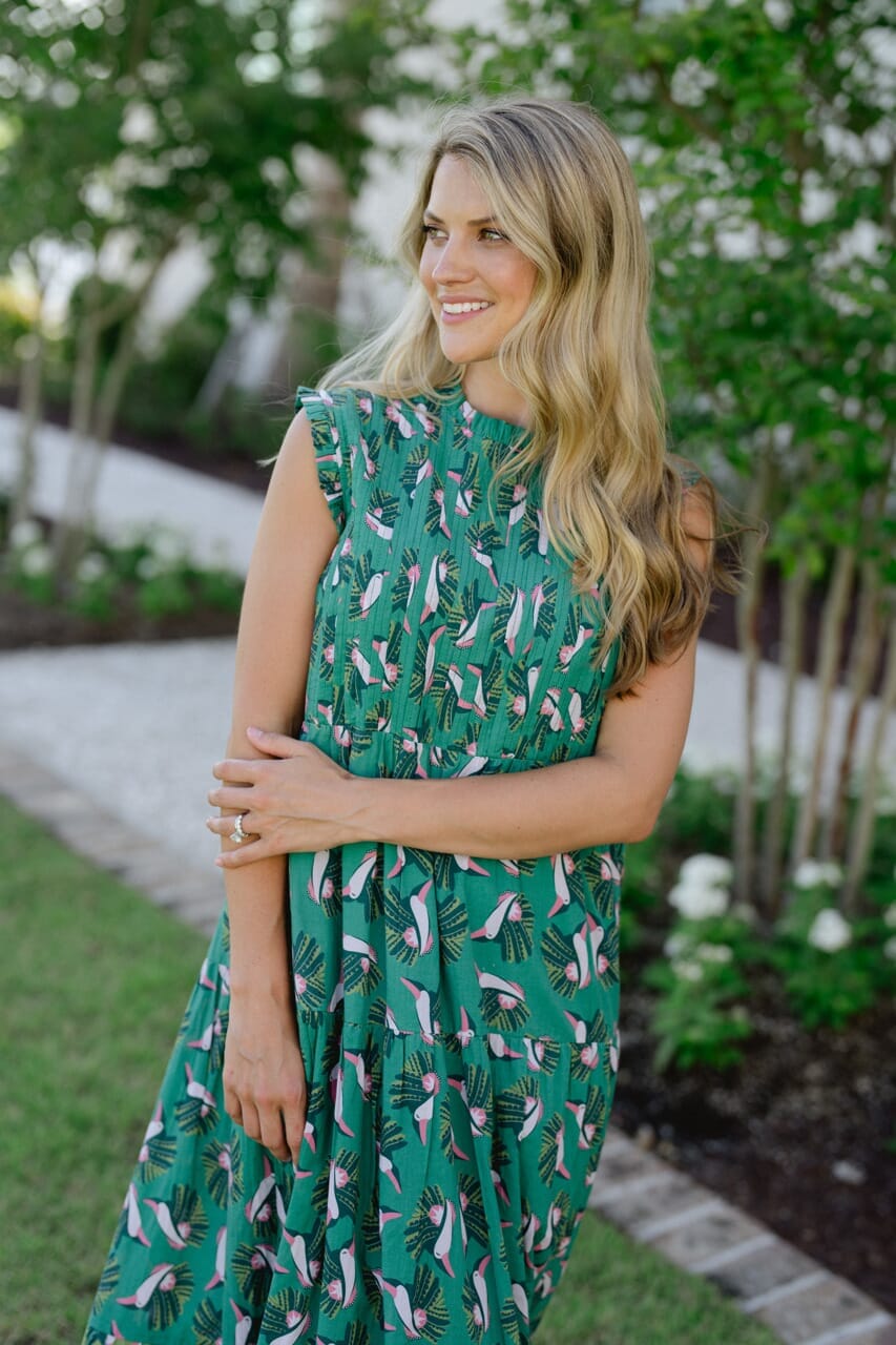 Briton Court | Clara Maxi Dress- Jade Green