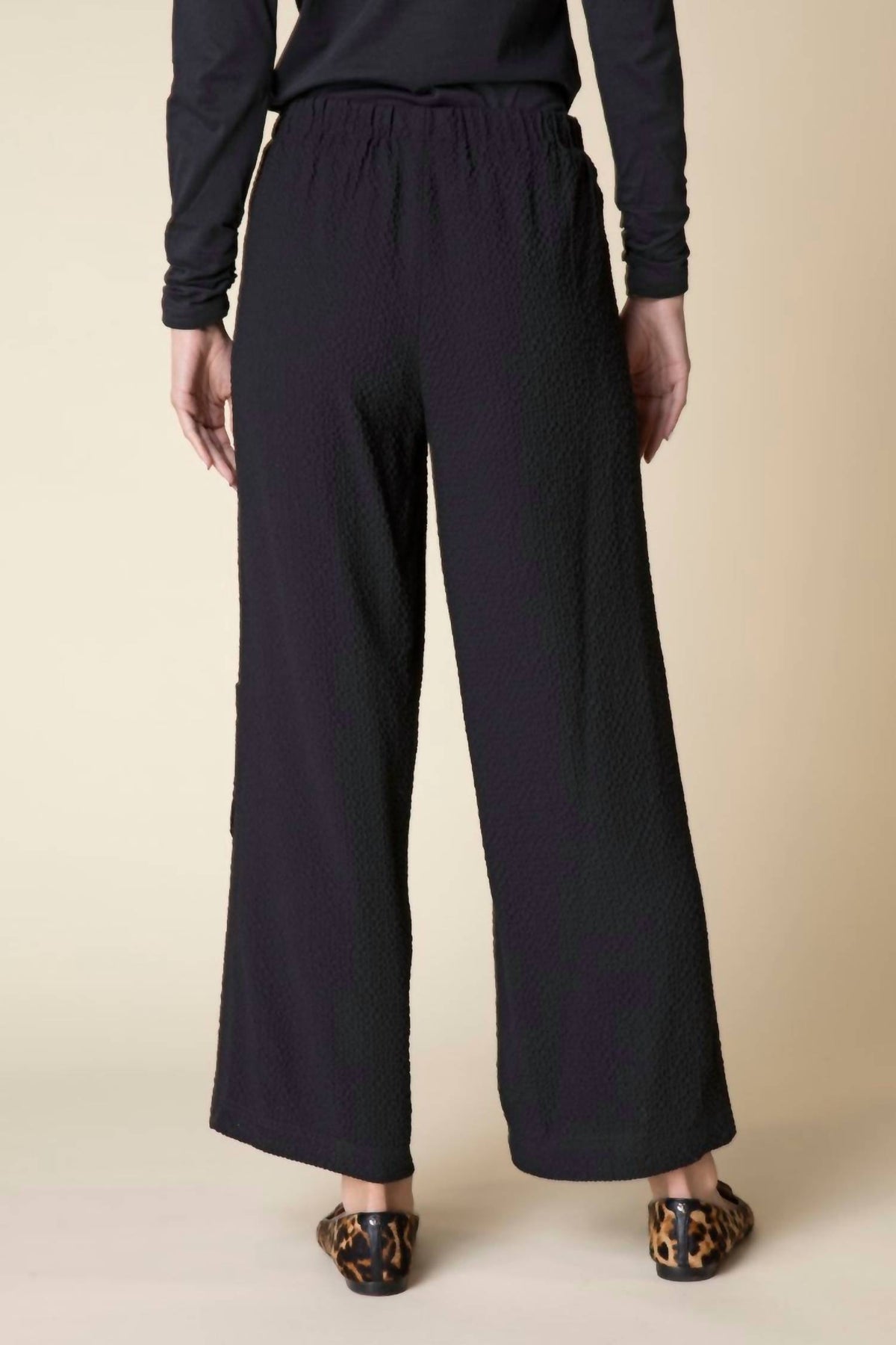 Habitat | Crinkle Crepe Solid Flat Front Ankle Pant