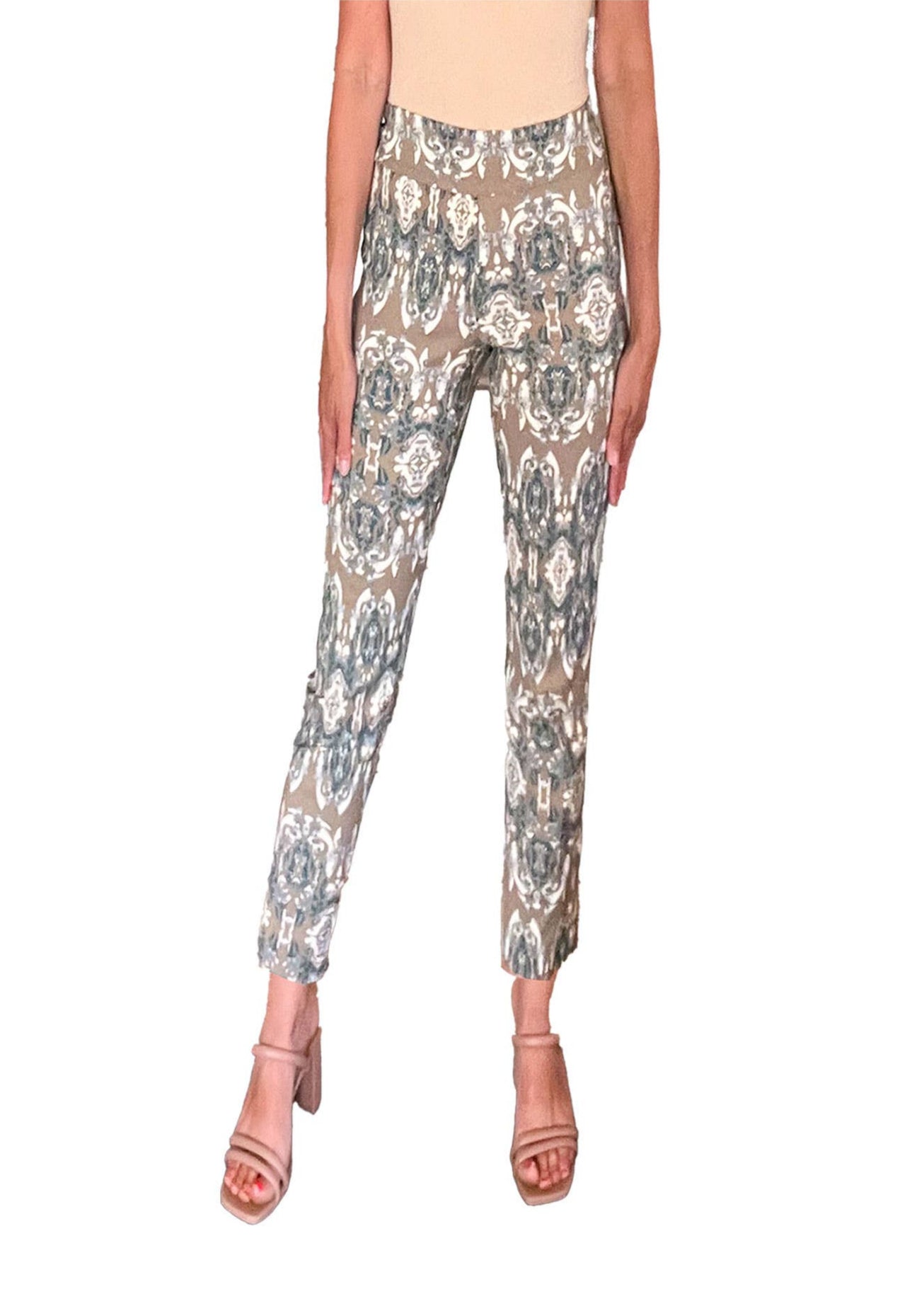 Krazy Larry P507 Pull on Pant - Taupe Mosaic