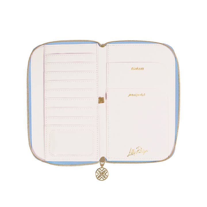 Travel Wallet - Bamboo Logo Trellis