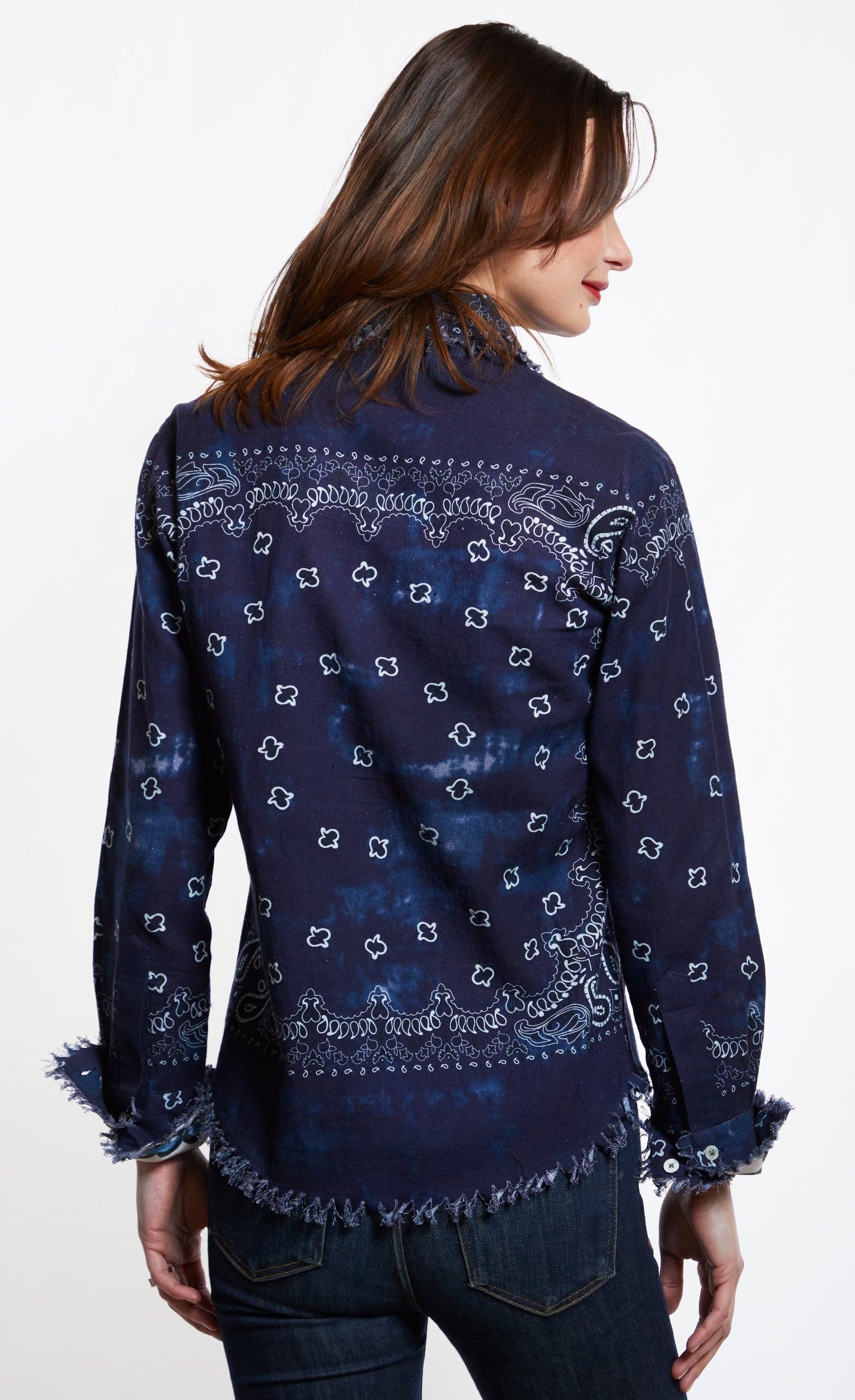 Dizzy Lizzie | Cape Cod Indigo Bandana Print | Cloister Collection | TOPS