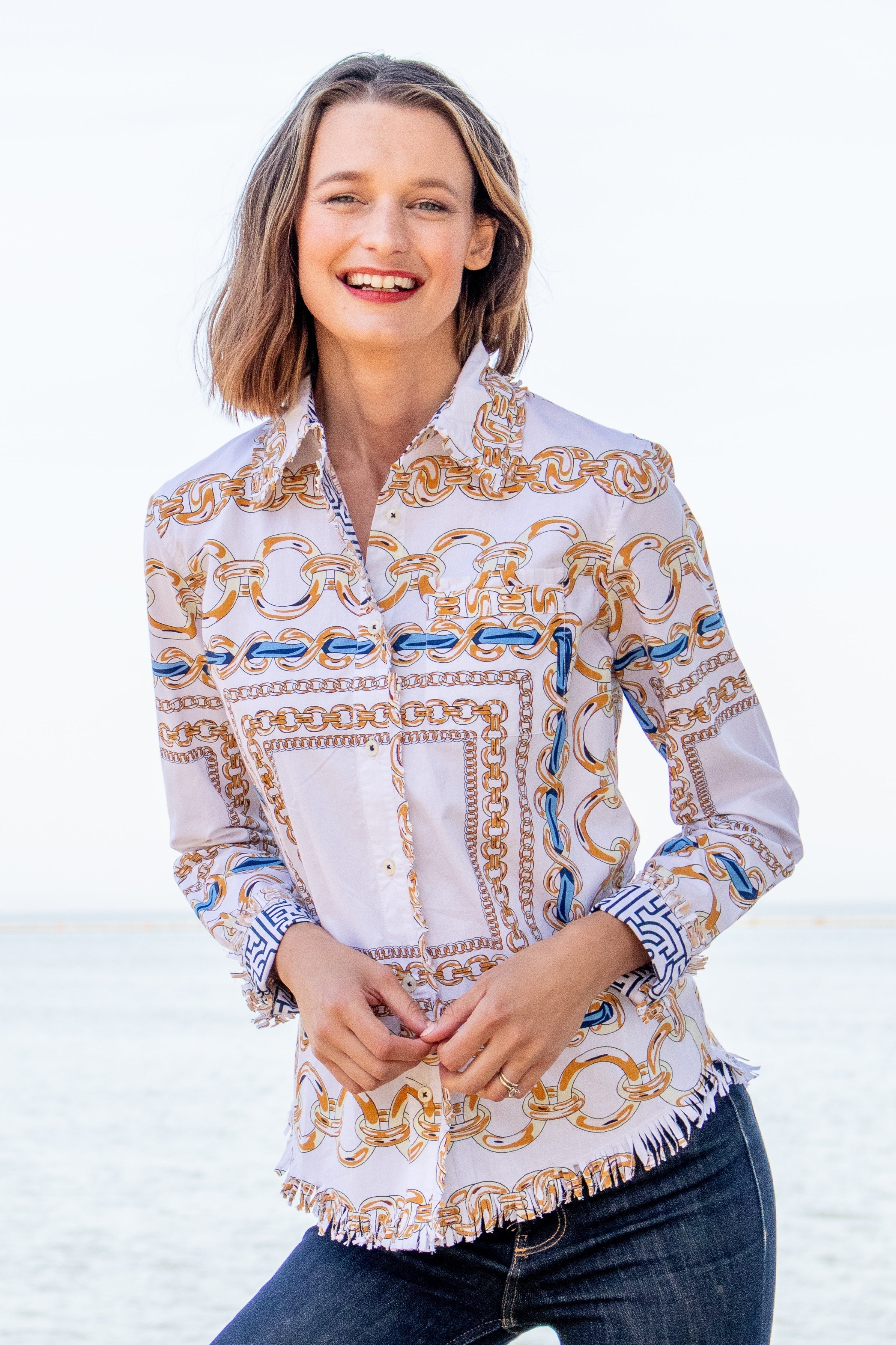 Dizzy Lizzie | Cape Cod Shirt Blue Links | Cloister Collection | SHIRTS