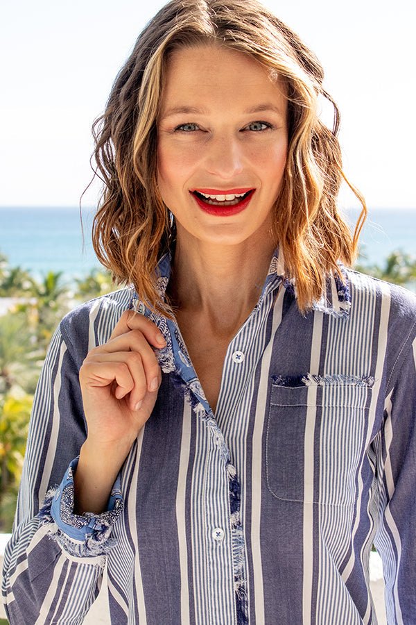 Dizzy Lizzie | Cape Cod Shirt Blue Stripes | Cloister Collection | SHIRTS