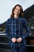 Dizzy Lizzie | Cape Cod Tunic Blue Yard - Dyed Flannel | Cloister Collection | TOPS