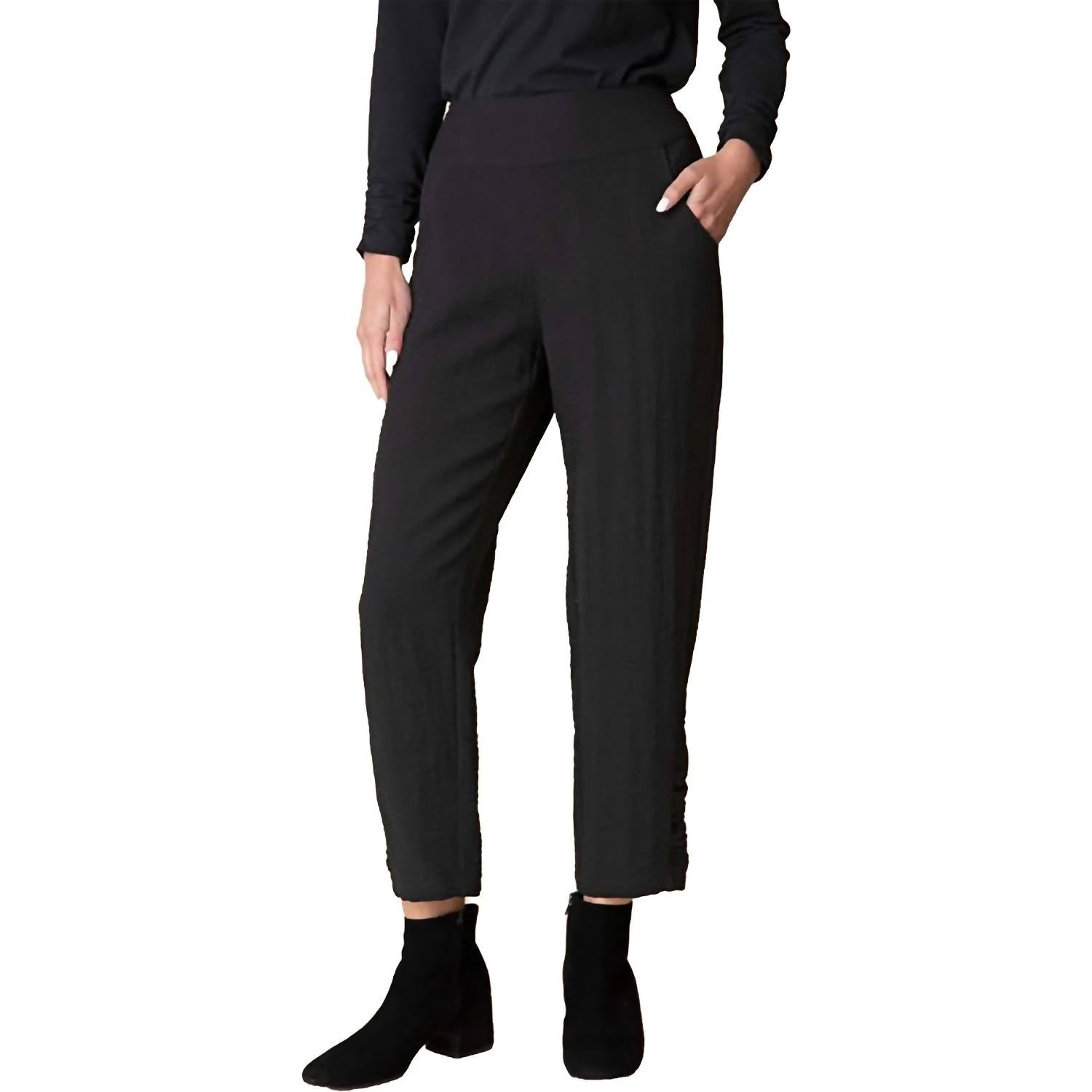 Express Solid Ruched Ankle Pant