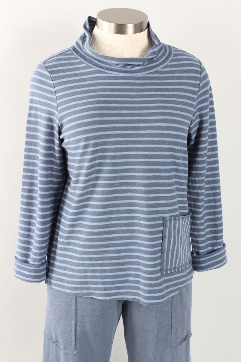 Escape By Habitat | Santa Barbara Stripe Chill Funnel Neck